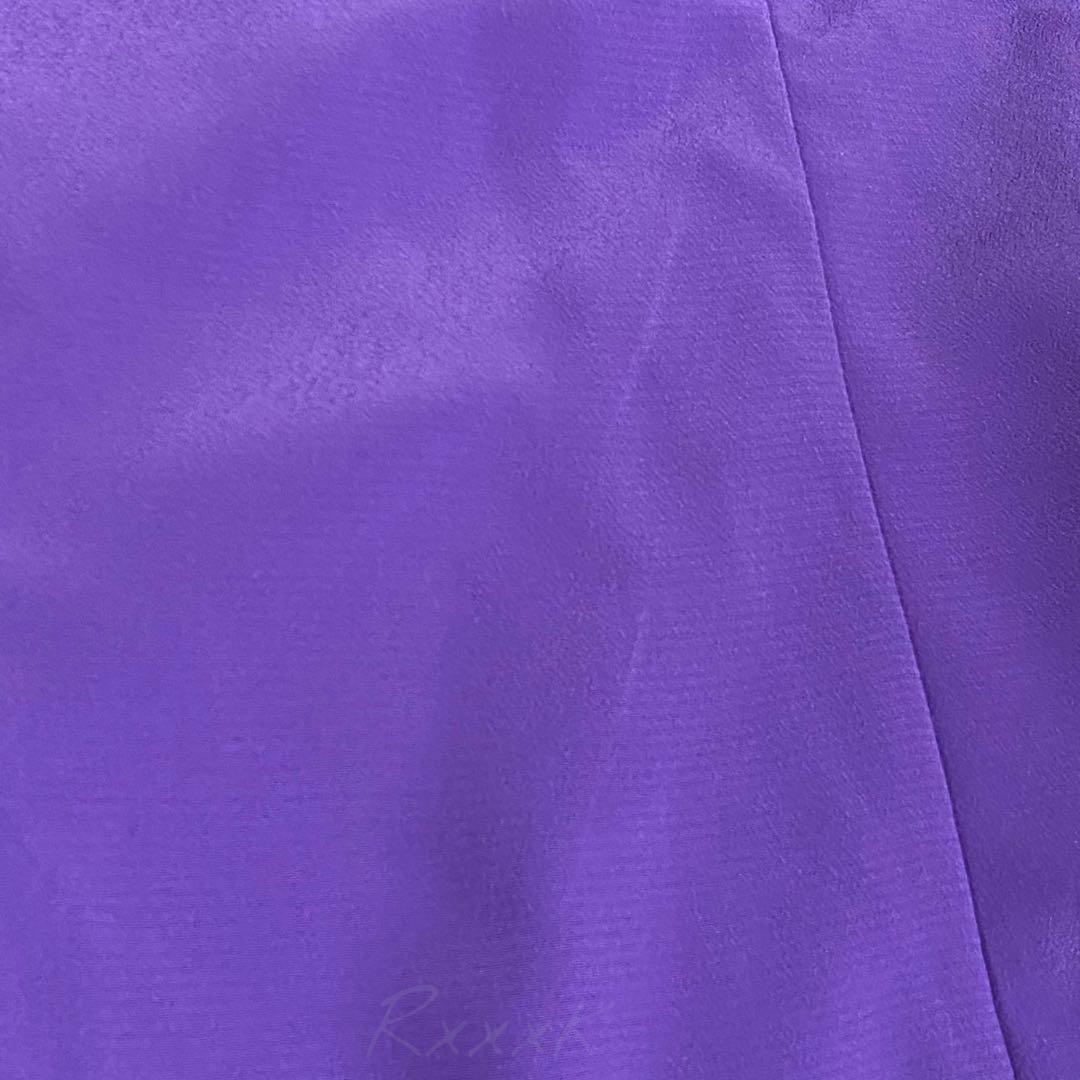 フラメンコ 衣装 ロングドレス ワンピース フリル 紫 黒