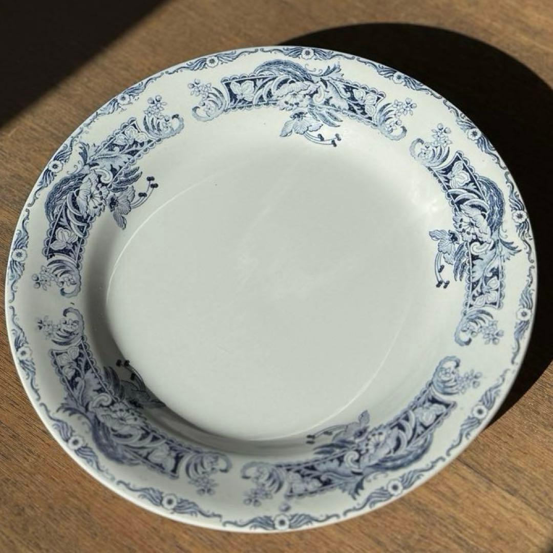 フランス　アンティーク　クレイユモントロー　『Ceylan 』シリーズ　平皿