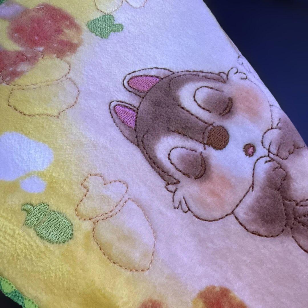 チップとデール 全面刺繍　 ハンドタオル ミニタオル 約25cm