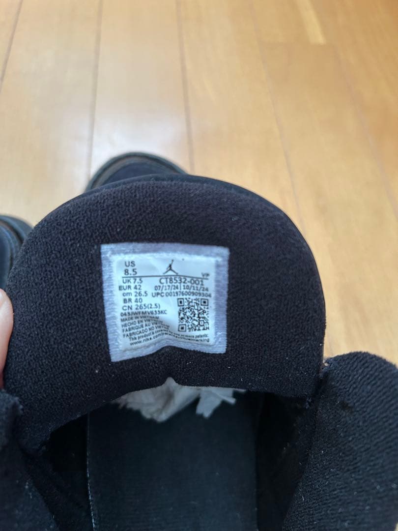 シューズ(男性用) NIKE AIR JORDAN 3 RETRO BLACK CAT 26.5cm