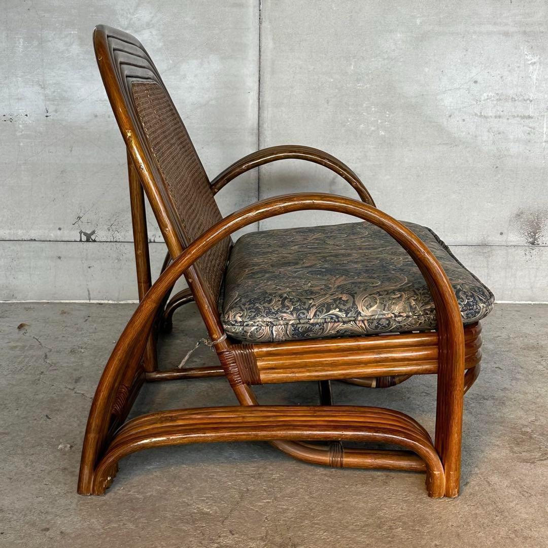 ✿アジアンリゾートポップ✿籐フレーム 2人掛け　ラブソファ　オールドラタン