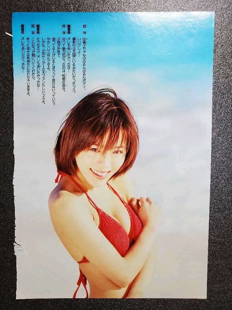 釈由美子さん　週刊少年サンデー　切り抜き　折り込みポスター　５枚