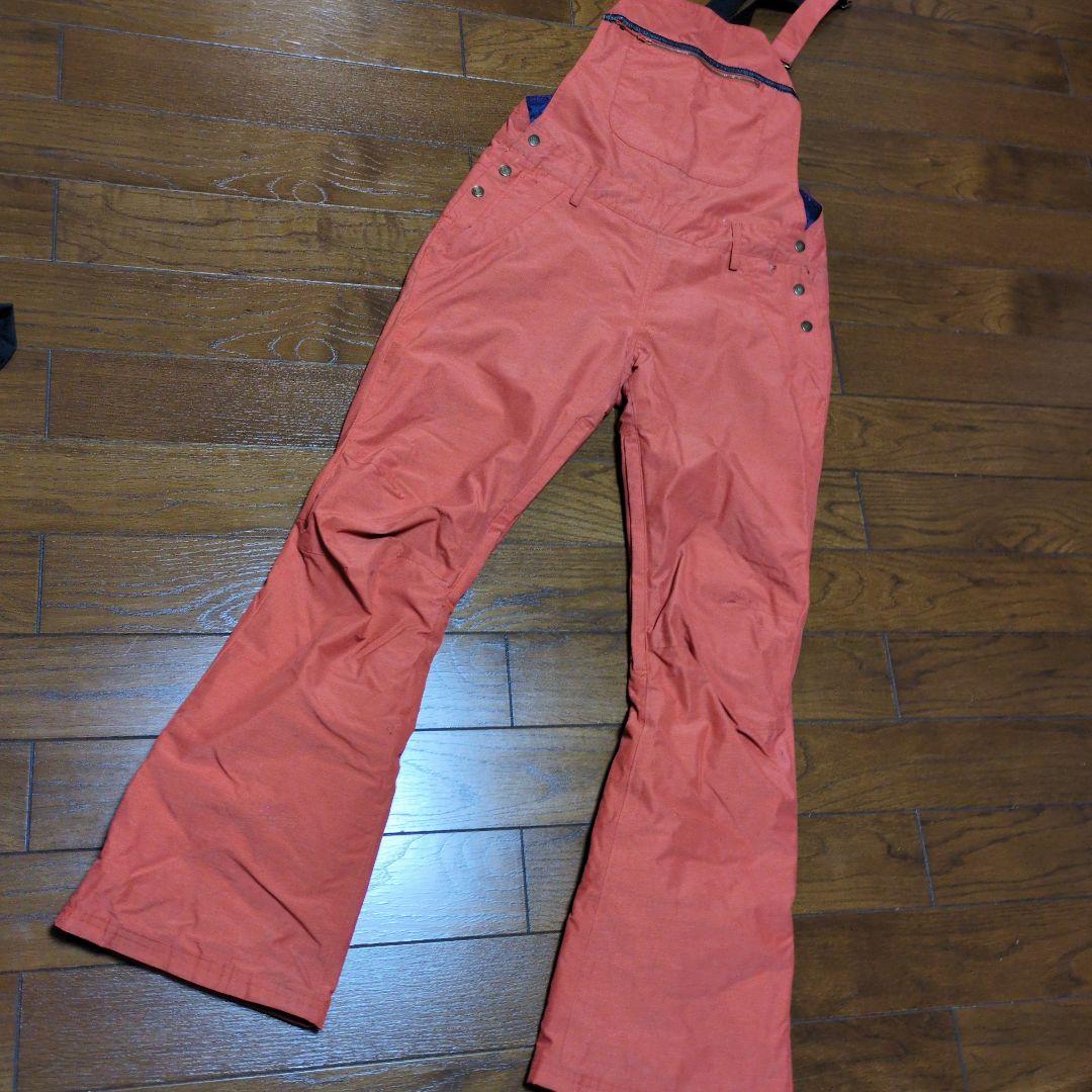 ROXY　スノボウェア　上下セット　Ｍ　ボーダー　デニム風　ビブパンツ