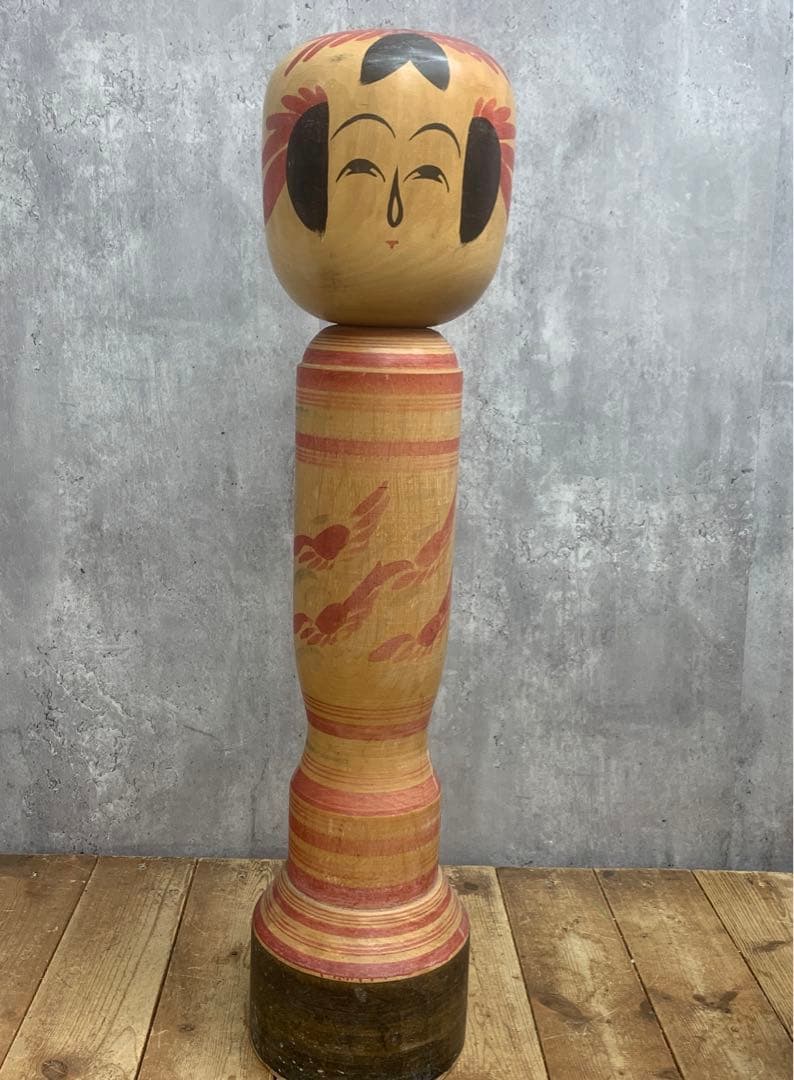 3F 【名工 平賀謙一 作】作並こけし 2体セット 伝統工芸品 サイン入り