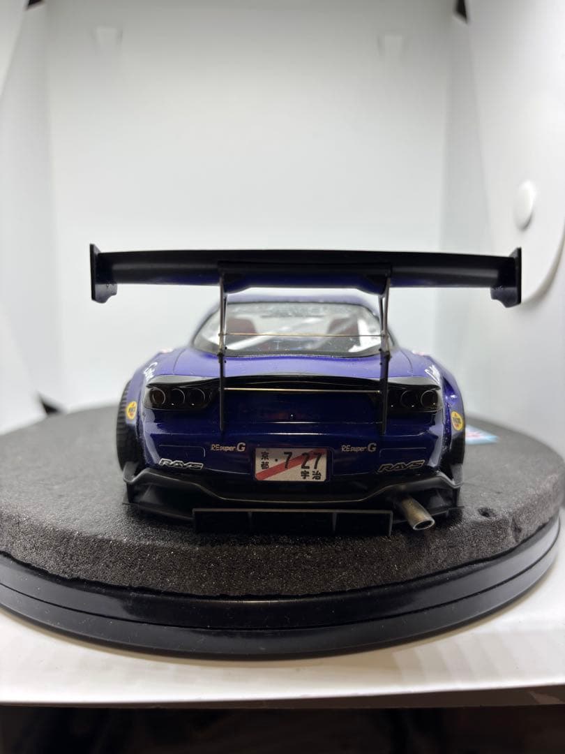 プラモデル完成品　アオシマ RX-7 RE雨宮　FD3S 改　1/24 D1GP