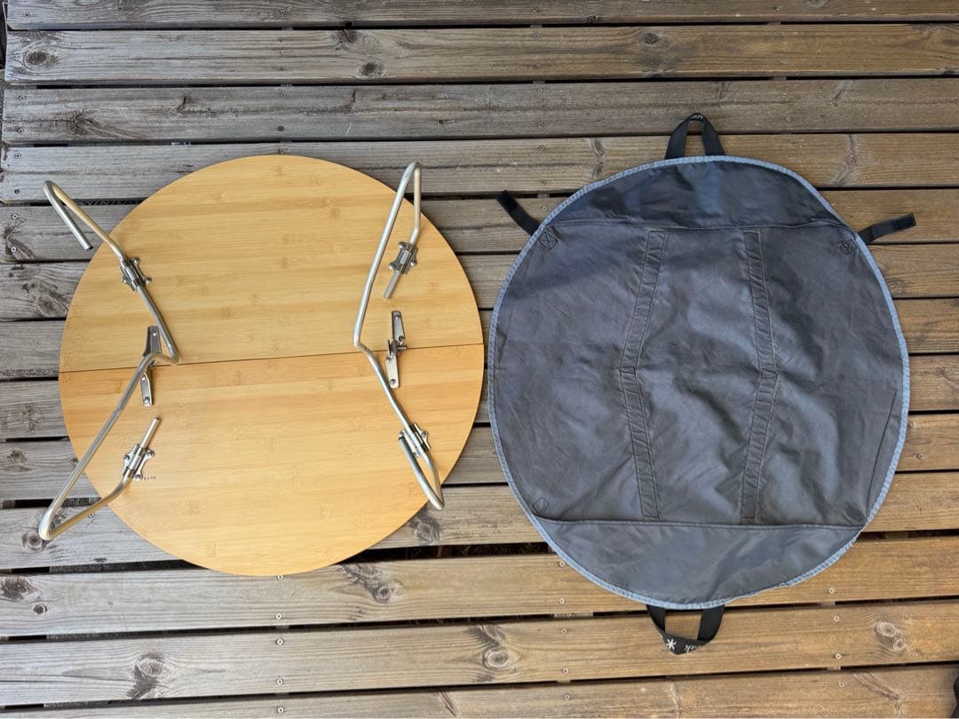 【匿名配送 送料込】初代！ peak ワンアクション ちゃぶ台 M 竹