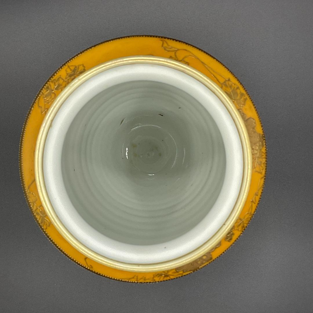 大型 オールドノリタケ 金盛 盛上 花瓶 水差し 風景 里帰り 金彩