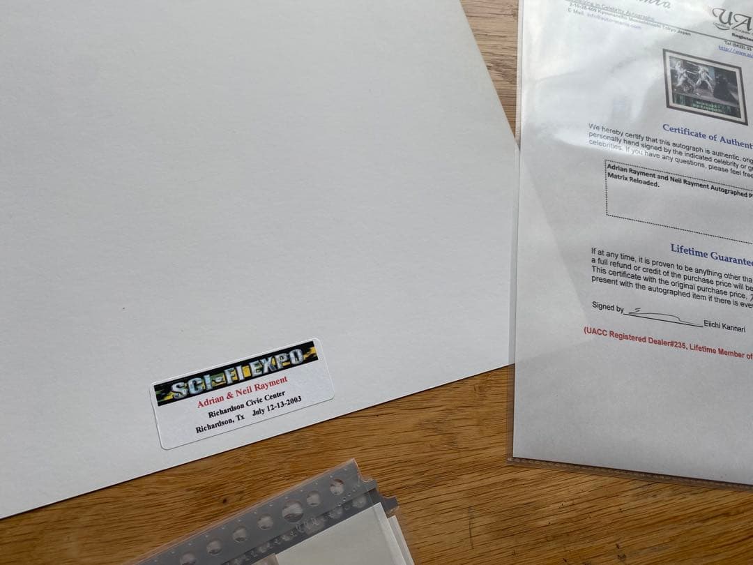 映画　マトリックス サイン入り写真等6点セット　キアヌ　ネオ　モーフィアス