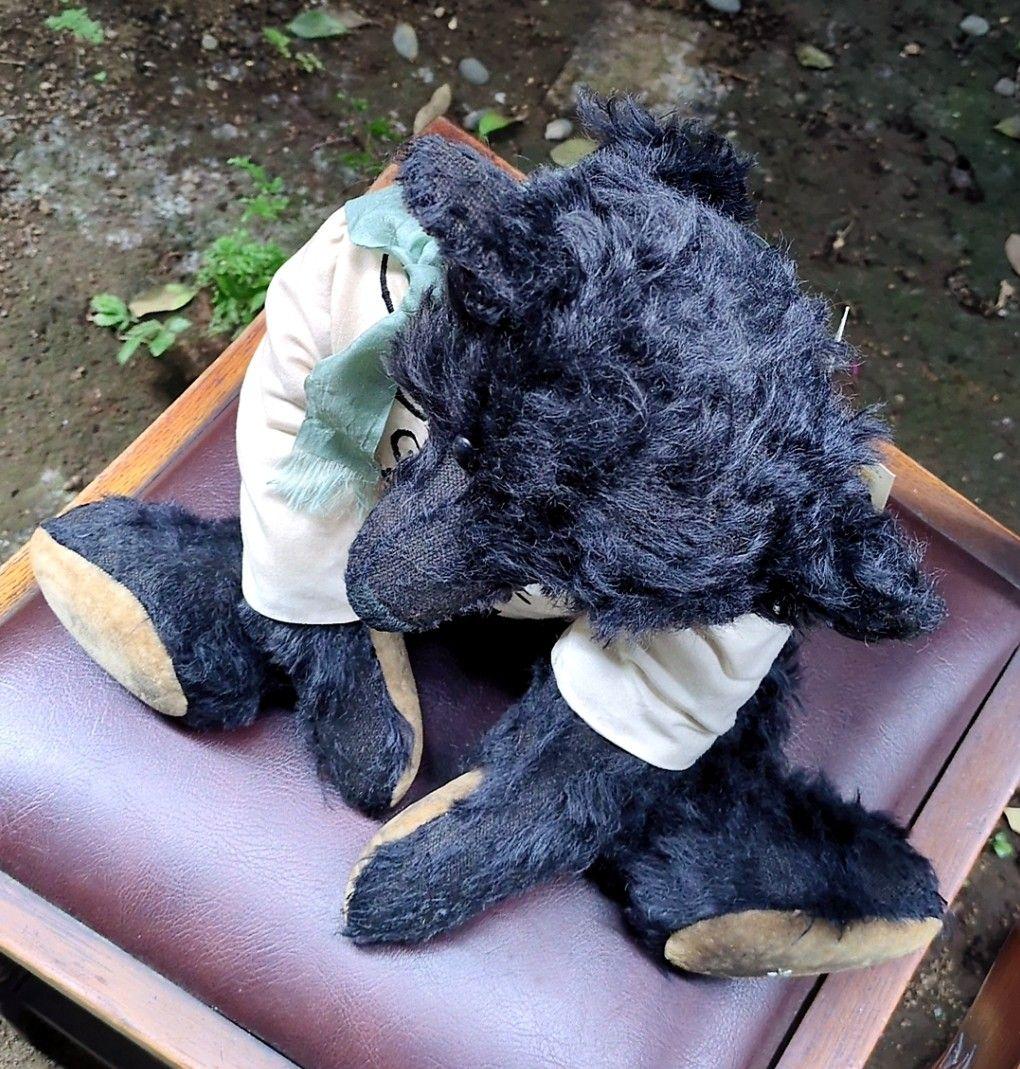 ご予約済☆海外作家 フォーゲットミーノット黒いテディベア Mary作