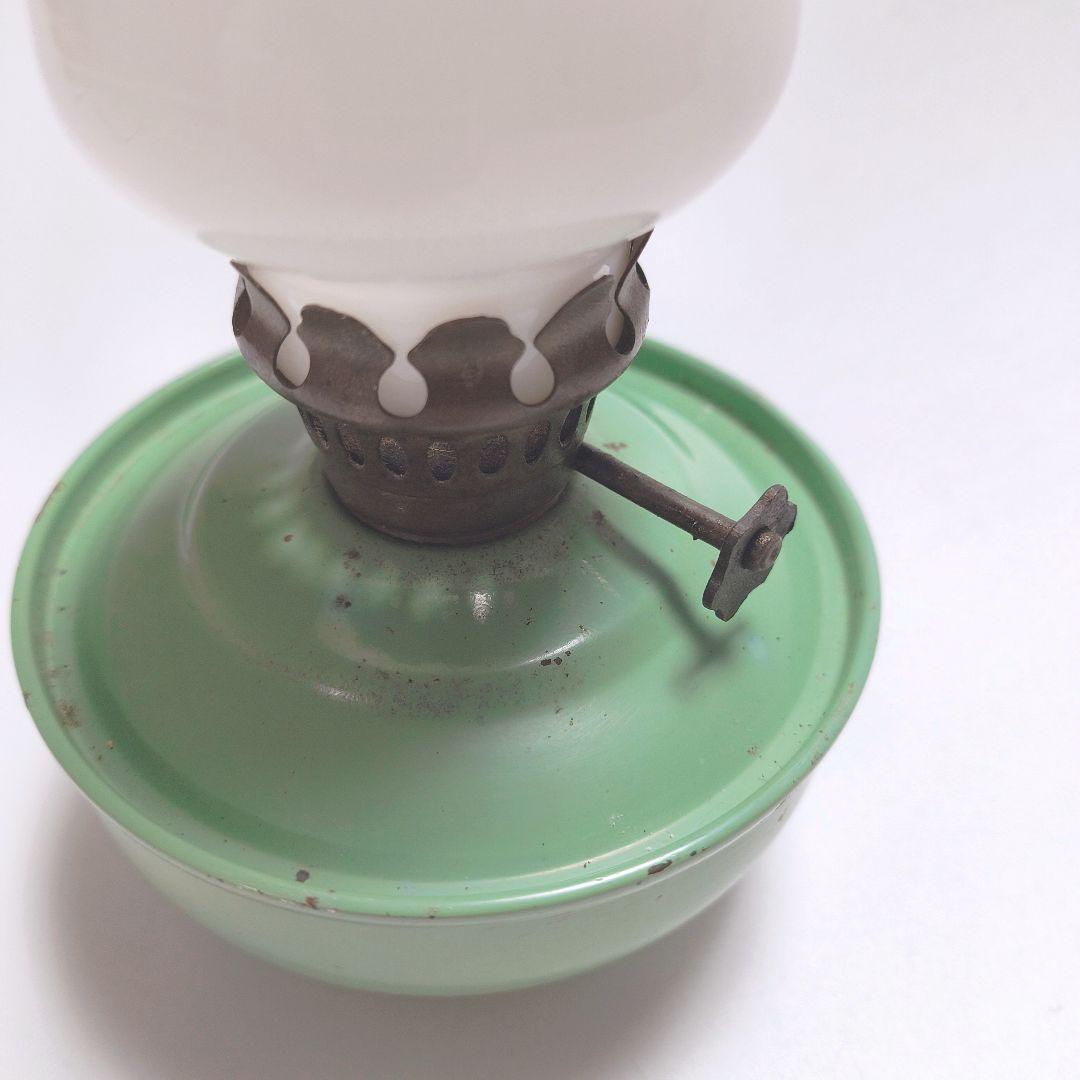 アンティーク ティン オイルランプ ケリーランプ イギリス ミントグリーン