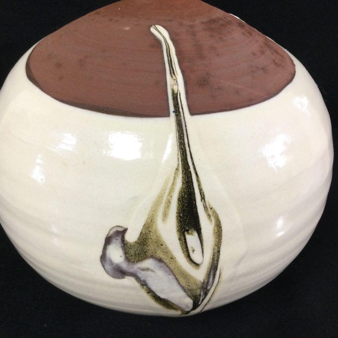 墨流壷 花器 近藤豊作 花瓶 供箱 L195