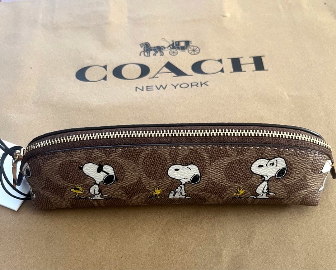 【新品未使用】COACH×スヌーピー コラボペンケース　正規品