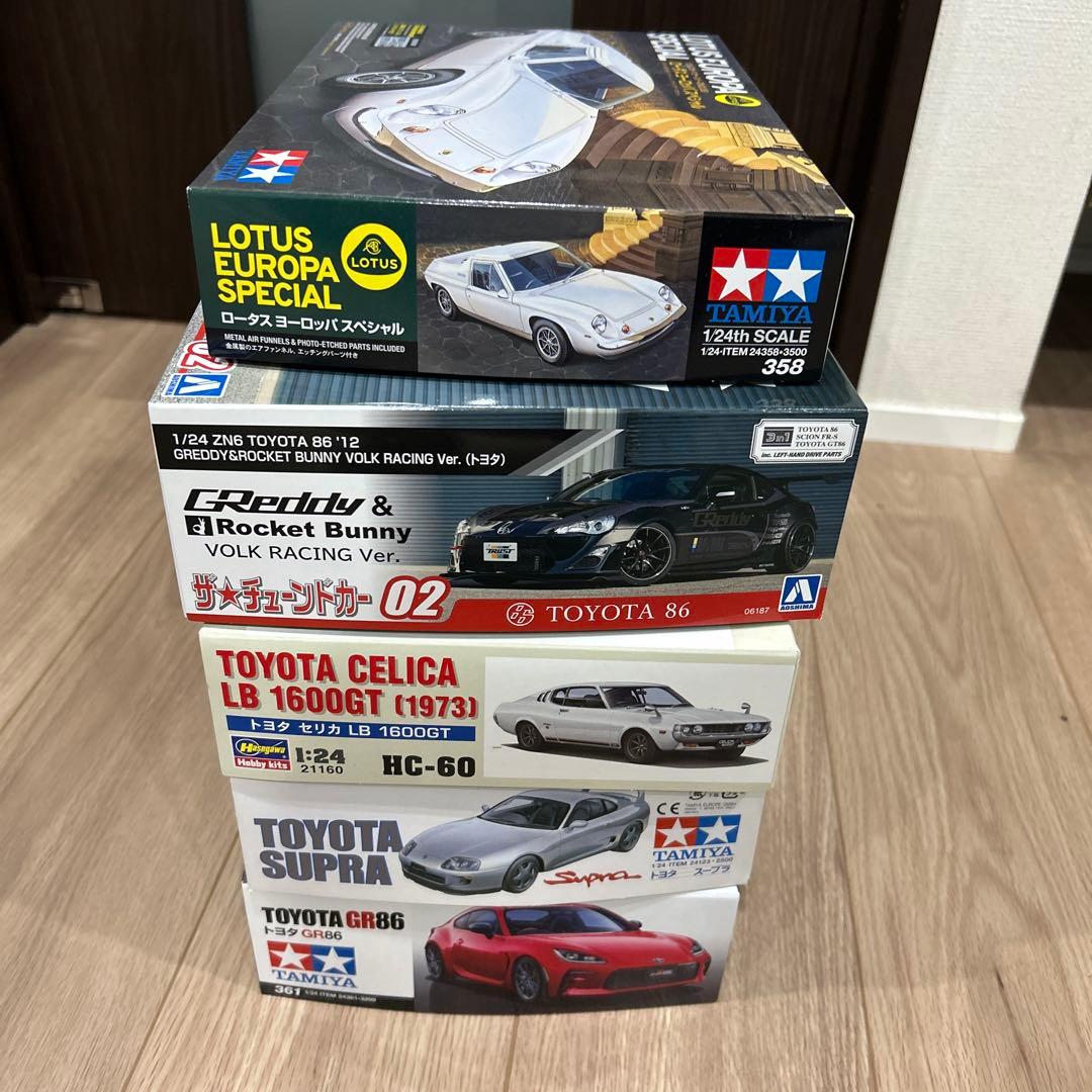 1/24 カーモデル　プラモデル　まとめ売り　スープラ　セリカ　86 ロータス