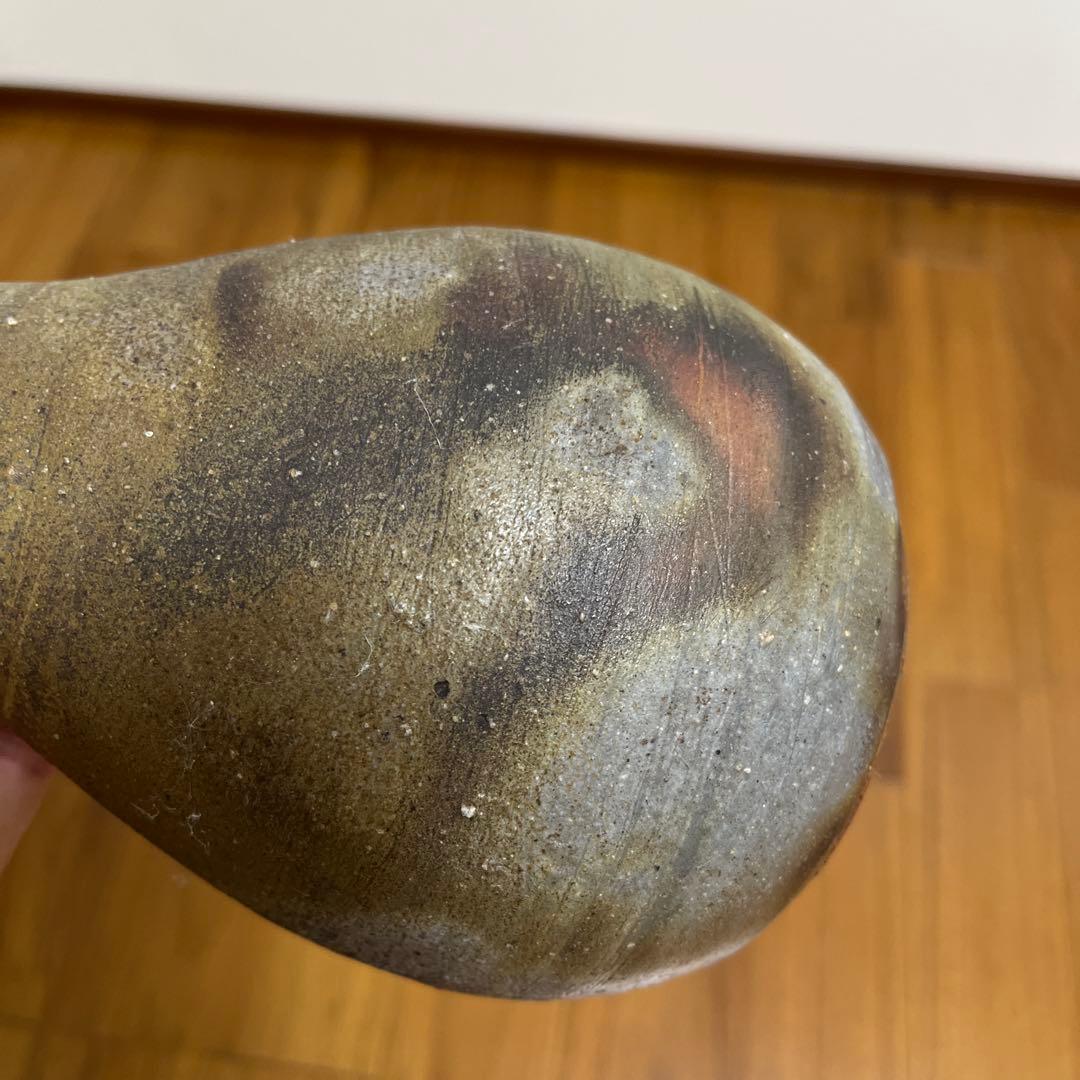 人間国宝　伊勢崎淳 備前焼き　花入れ　花瓶　箱無し　陶印