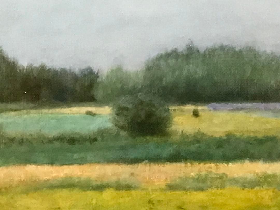 黒川達也　「車窓から」P8　油彩画 真作 風景画 宮永岳彦師事　額無し