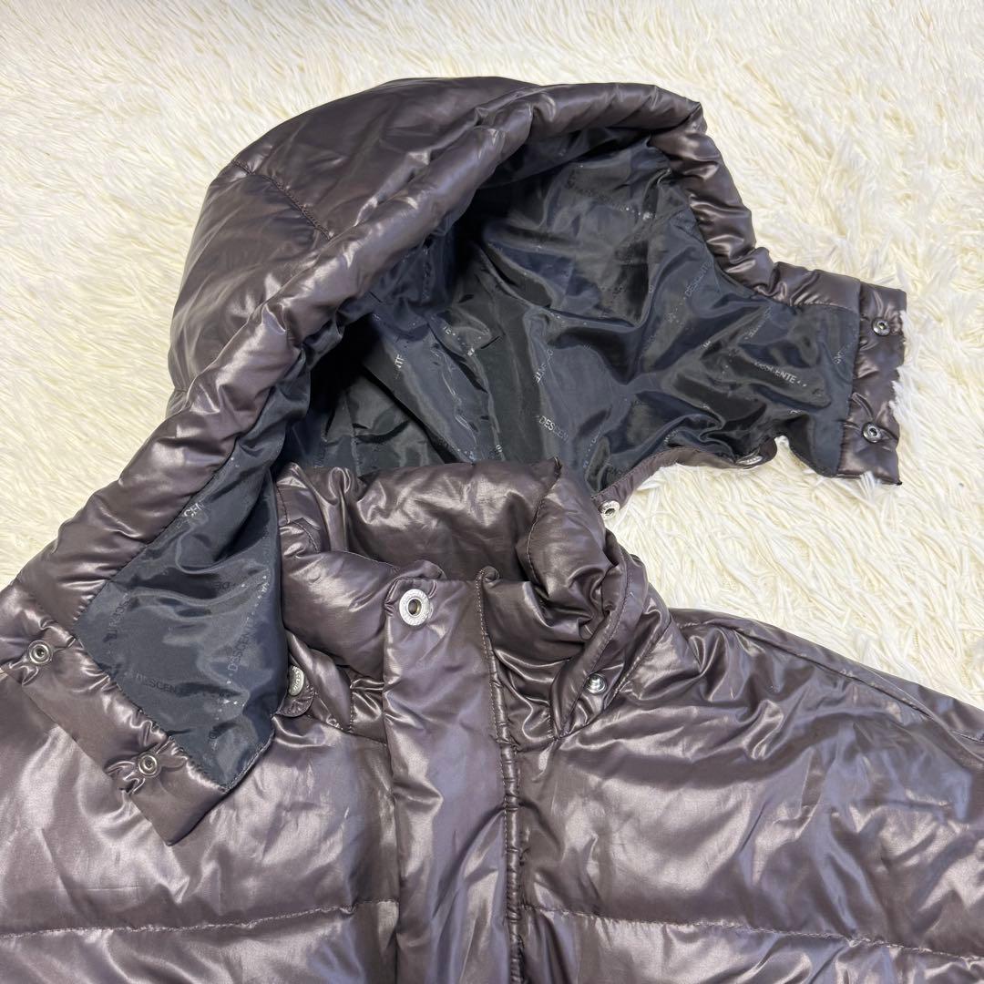 【デサント】美品 ベンチコート ダウン ブラウン Lサイズ メンズ