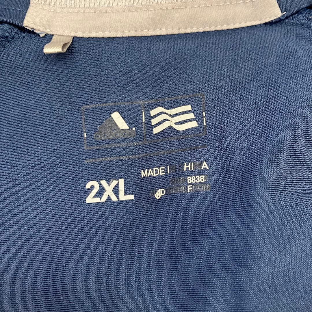 adidas golf アディダスゴルフ ハーフジップジャケット 2XL 藍色