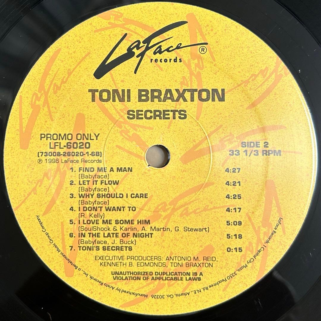 【USオリジナル】Toni Braxton / Secrets LPプロモ盤