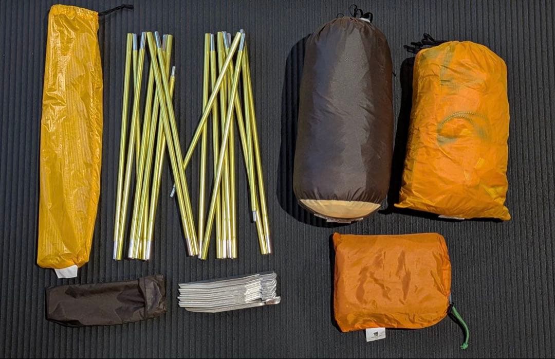 美品 アライテント エアライズ2 オレンジ (おまけグラウンドシート)