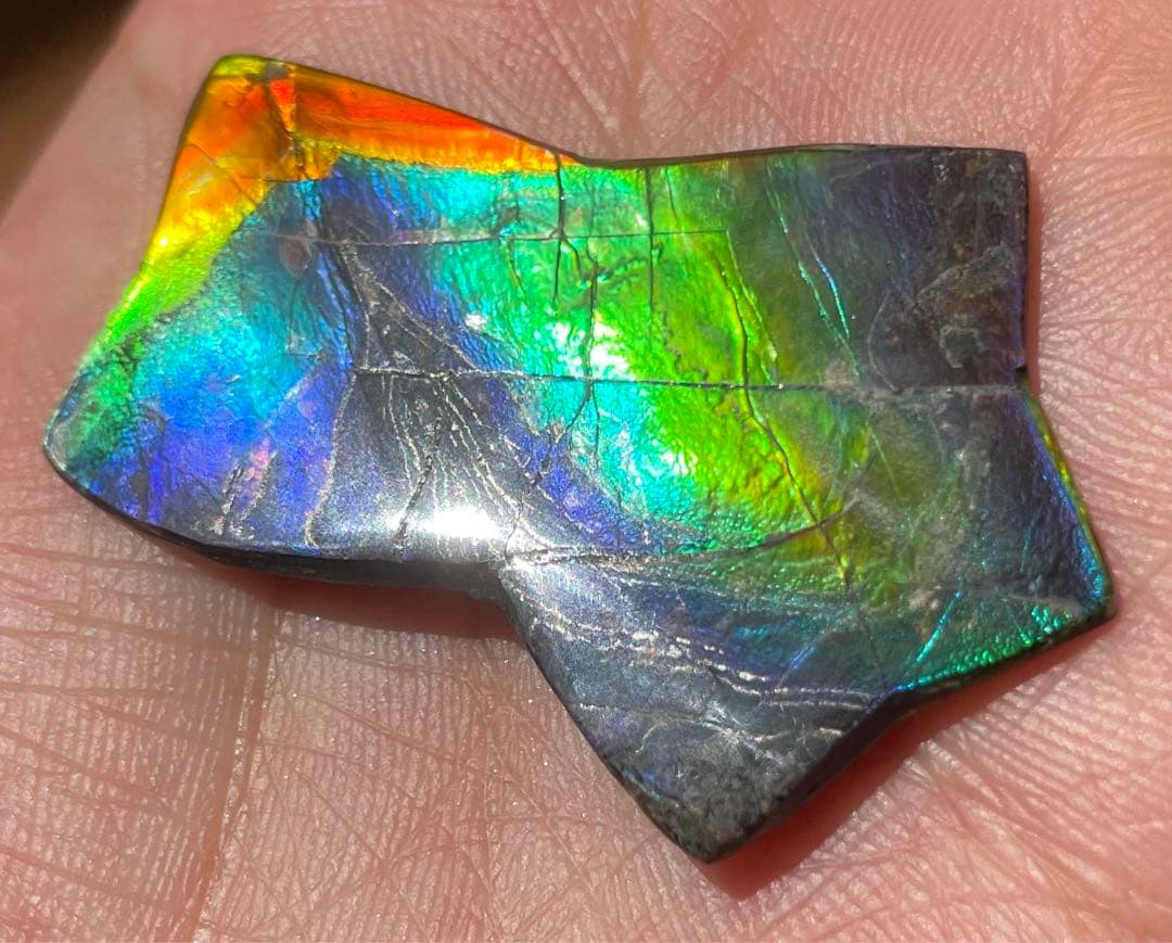 【期間限定セール】虹色星形　アンモライト　インペリアルレインボー　アンモライト