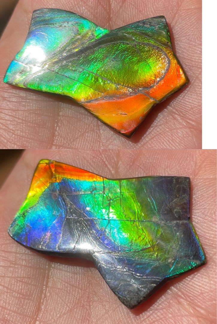 【期間限定セール】虹色星形　アンモライト　インペリアルレインボー　アンモライト