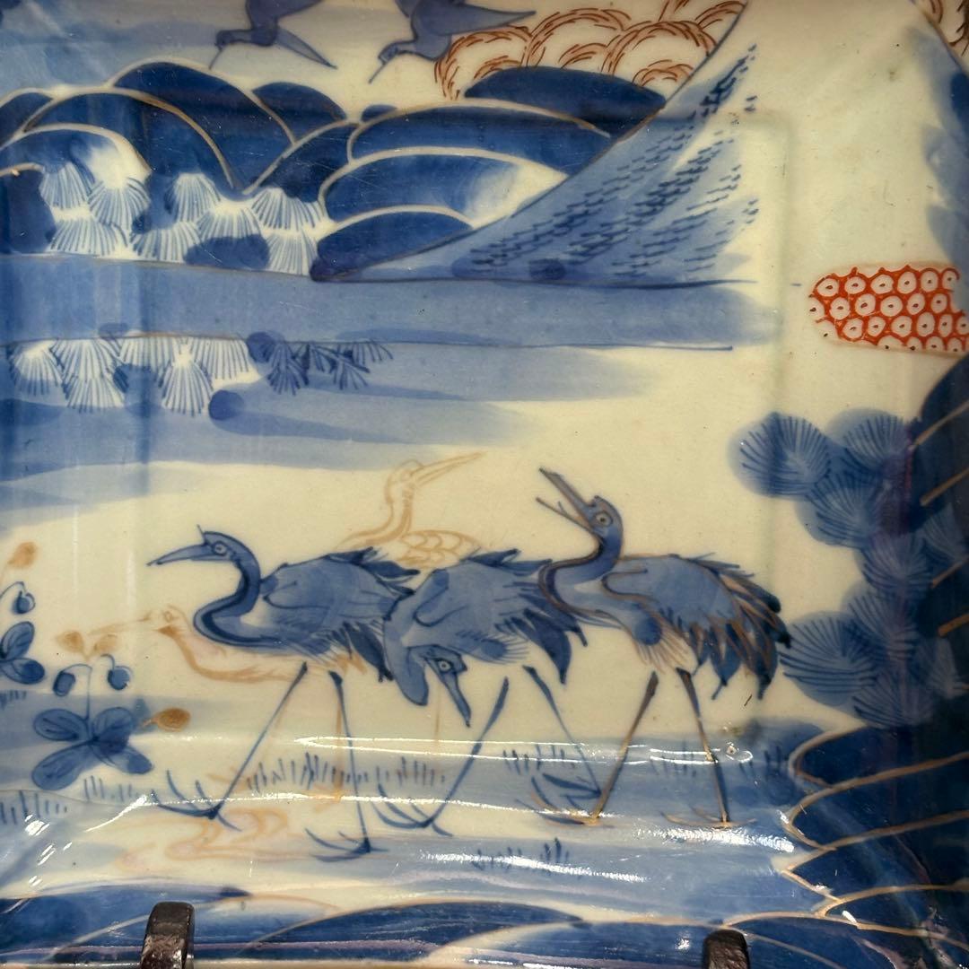 江戸時代　古伊万里　富士山　角皿