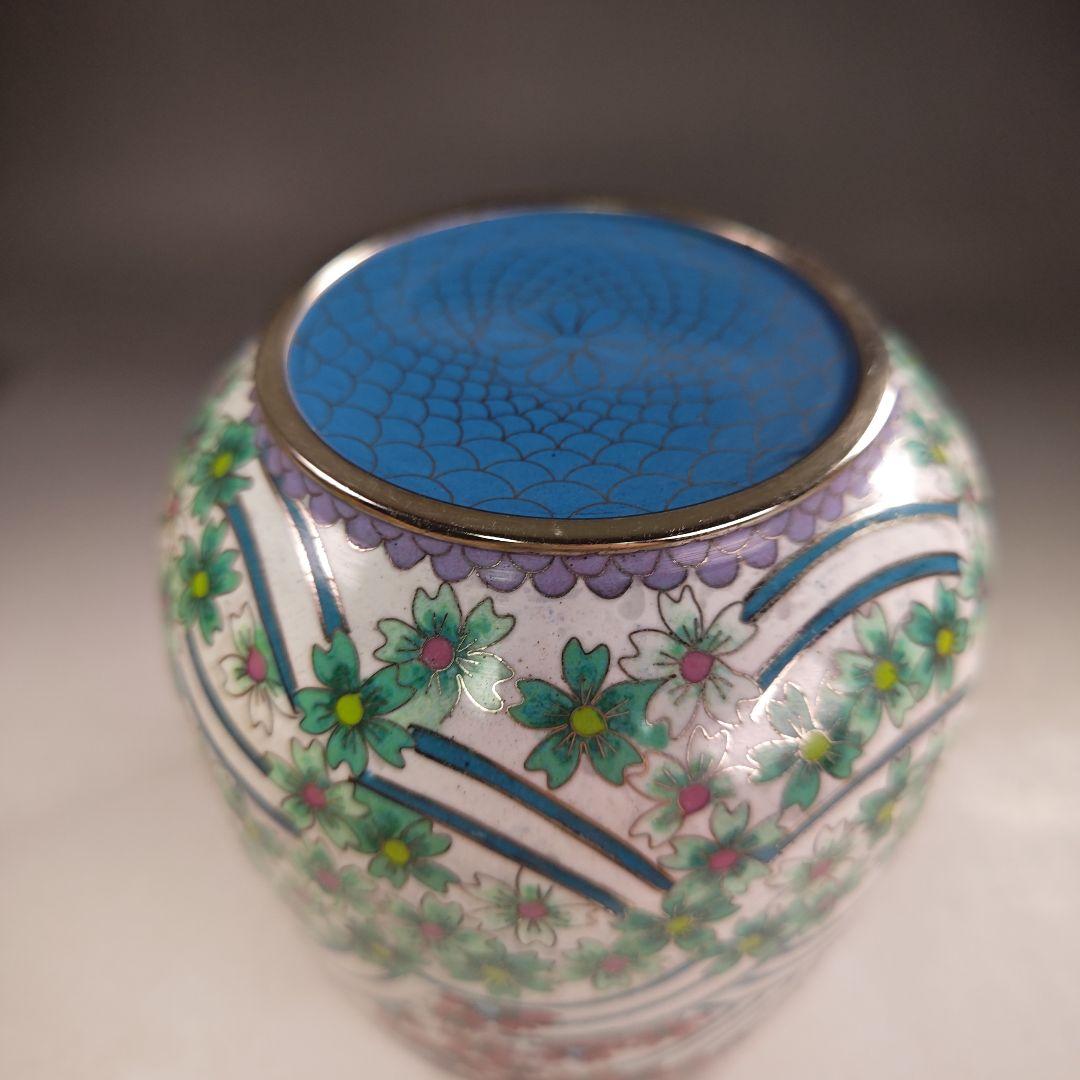 ウ249 水指『七宝　波桜尽くし紋　水指　木箱』茶道具