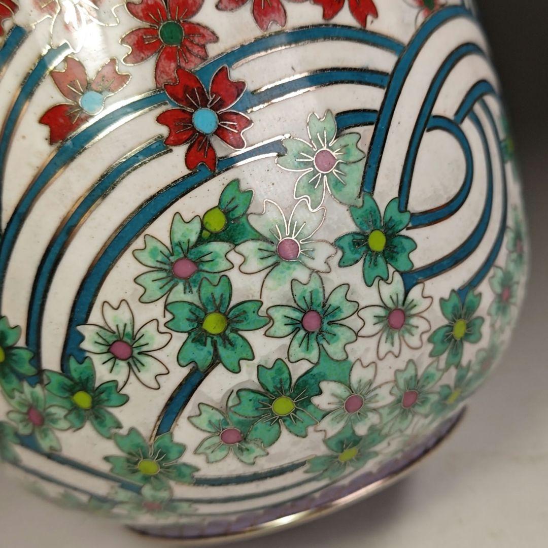 ウ249 水指『七宝　波桜尽くし紋　水指　木箱』茶道具