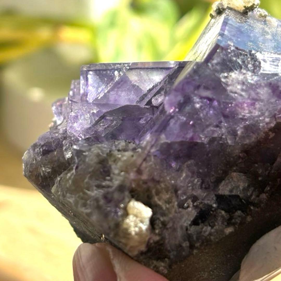 中国産　フローライト　パイライト　水晶　共生鉱物　原石　鉱物標本