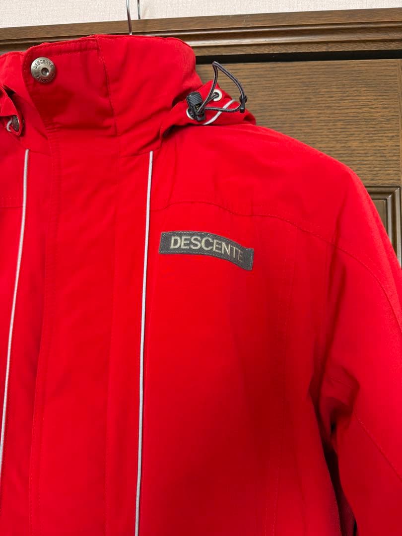 DESCENTE スキーウェアセット (M)赤/グレー