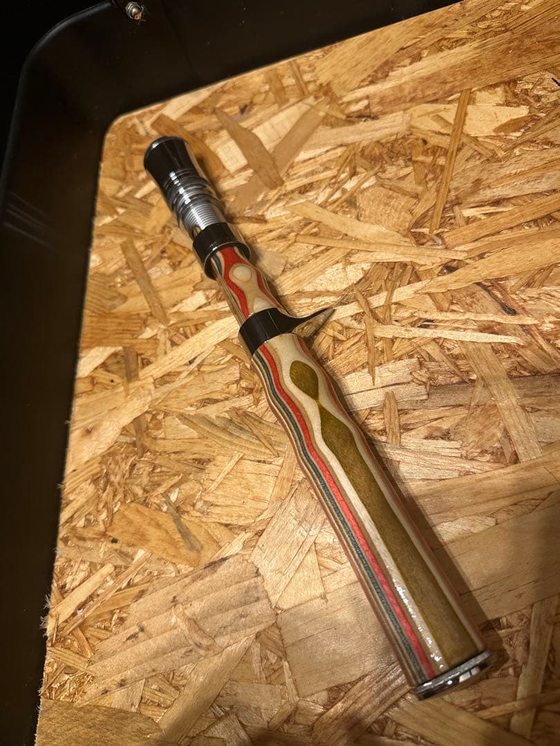 ハンドメイドグリップ　ブラックバストップウォーター 渓流釣りベイトフィネス