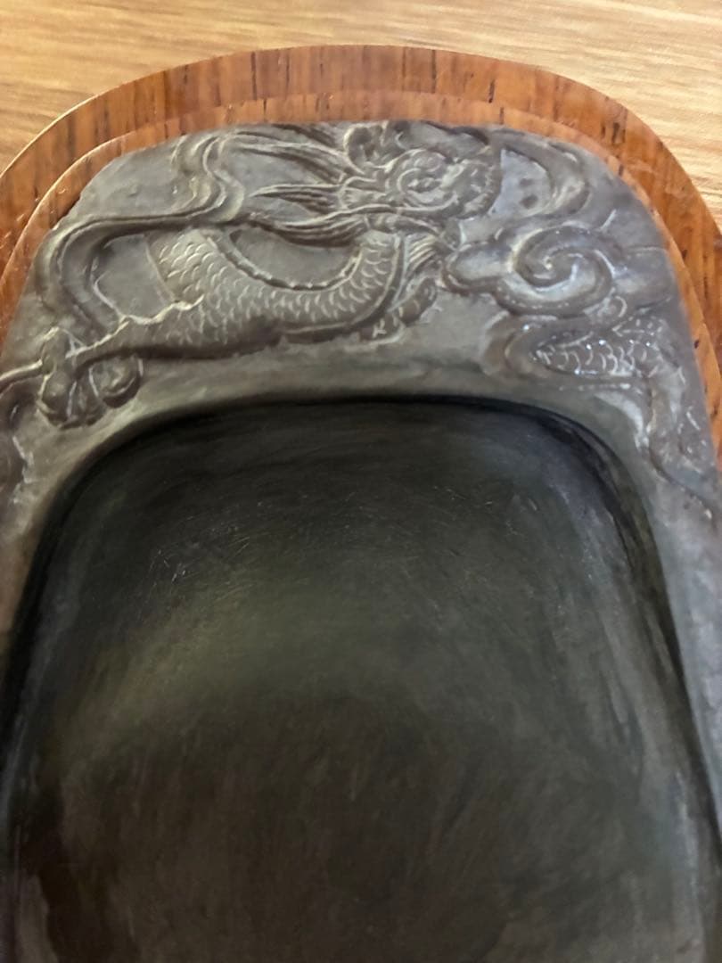 中国端硯　石刻端硯 中国美術 龍　　 購入前コメントください