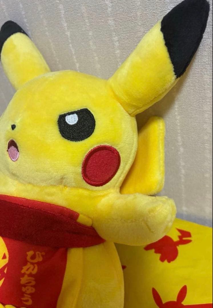 【タグ付き】 ポケモンセンターDX 1周年記念 ピカチュウ 力士風 ぬいぐるみ
