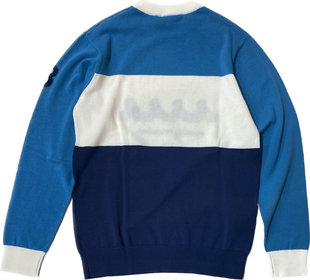 【新品】ムータマリンゴルフ　ニット　ブルー　メンズ　Ｓサイズ