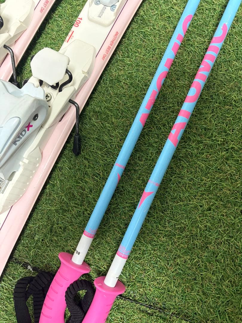 Rossignol スキー 3点 セット + Atomic ポール＋ブーツ 子供