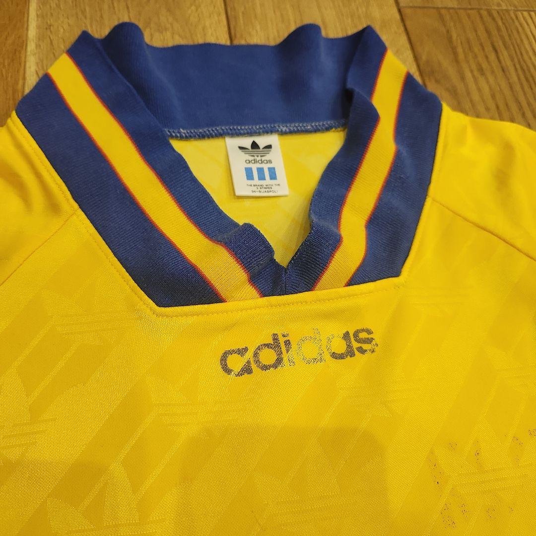 レア　90s スウェーデン代表　アディダス　半袖ゲームシャツ　オールド