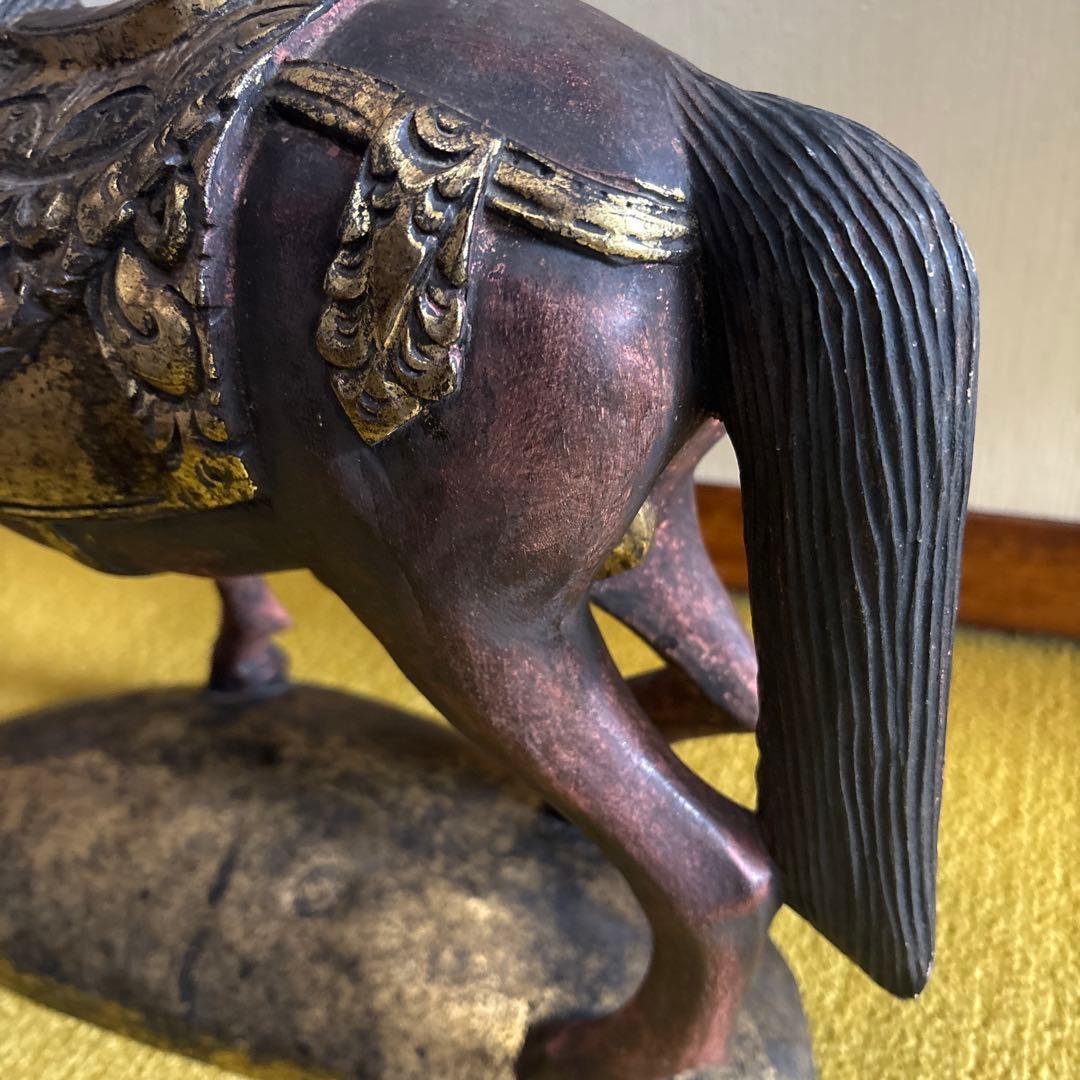 馬の彫刻 アンティーク　置物　オブジェ