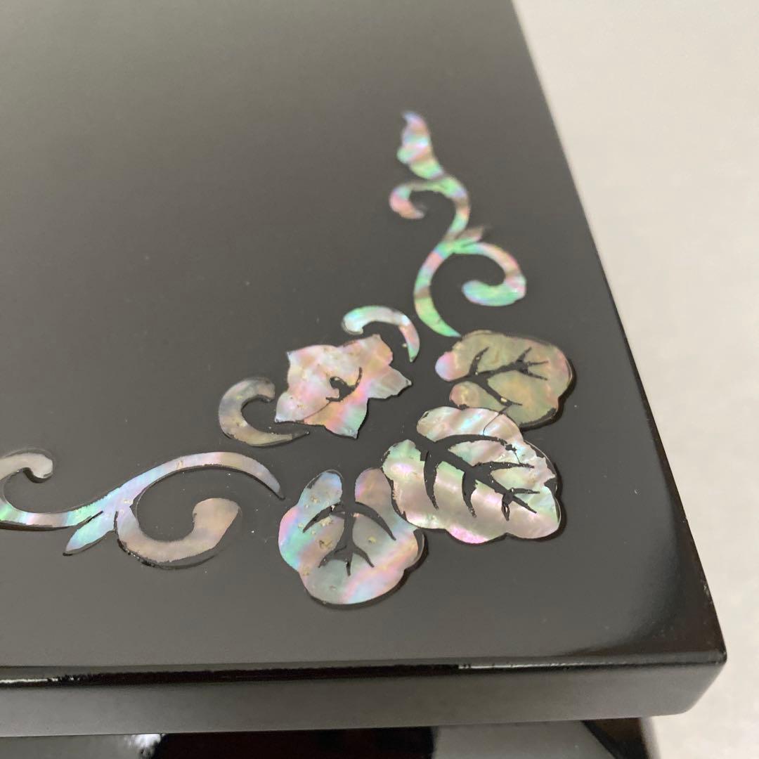 木製貝模様台　未使用