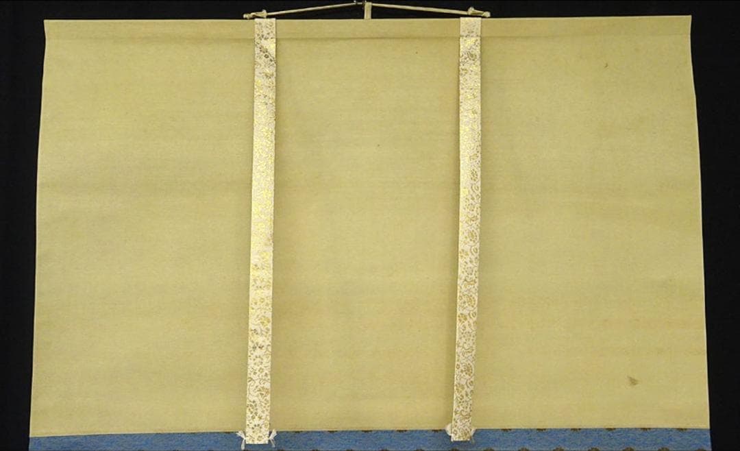 【真作】掛軸 河野華崖『晩秋 秋景山水図』絹本 肉筆 共箱 掛け軸 g01292