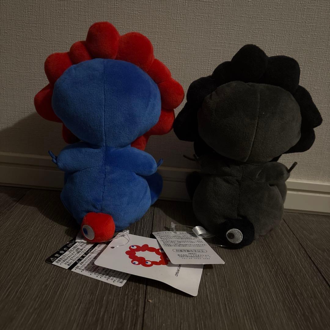 ミャクミャク お手玉風ぬいぐるみ S 黒 赤青 関西万博