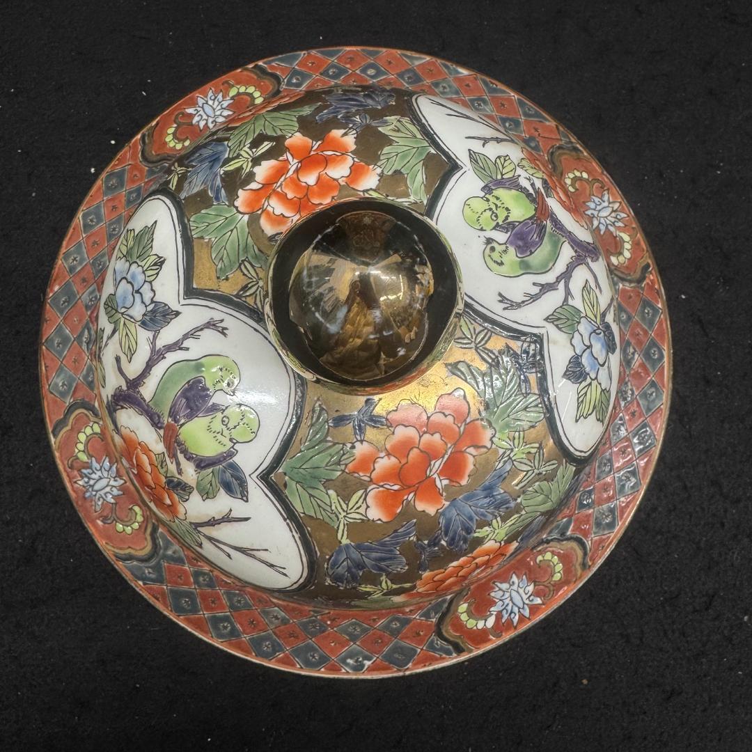 古伊万里　 赤絵 金襴手沈香壺　高さ51㎝