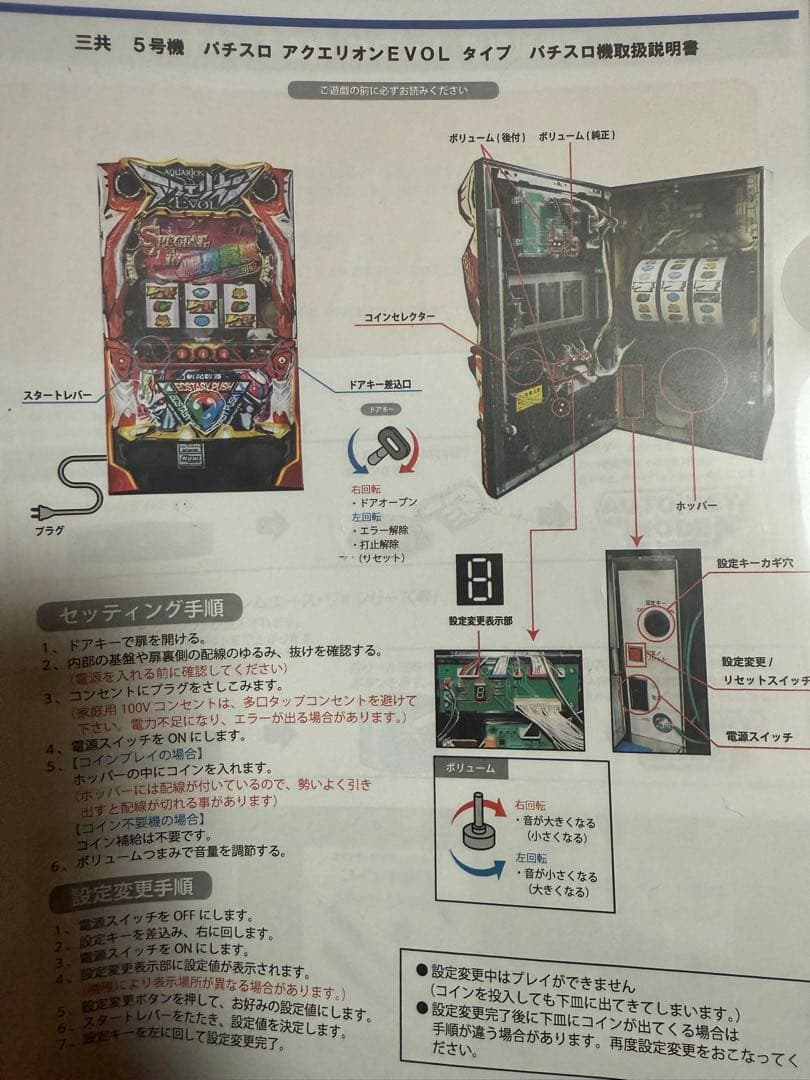 アクエリオンEVOL スロット実機　不要機付き