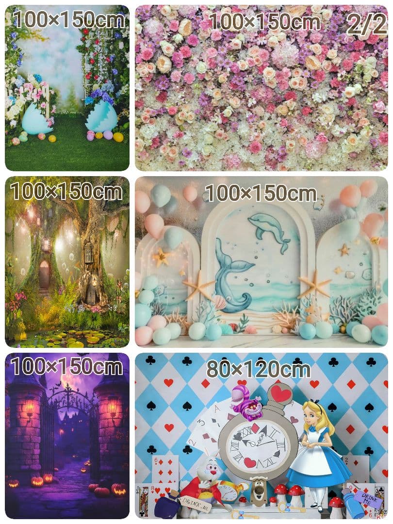 背景布×10+2　ペット撮影用フォトブース　トリミングチョーカー販売中　Xmas