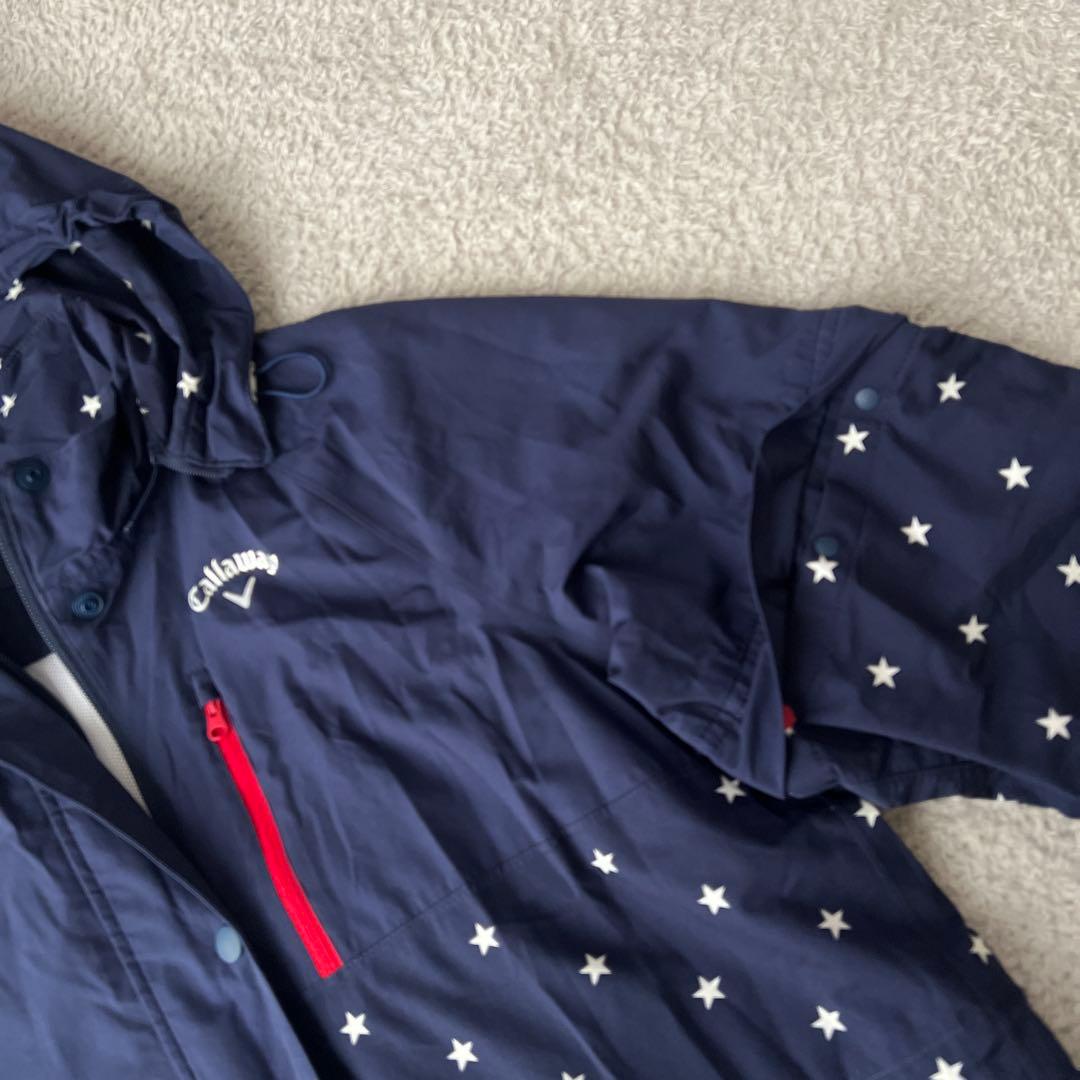 美品✨キャロウェイ4way Callaway 星柄レインウェア ネイビーLゴルフ