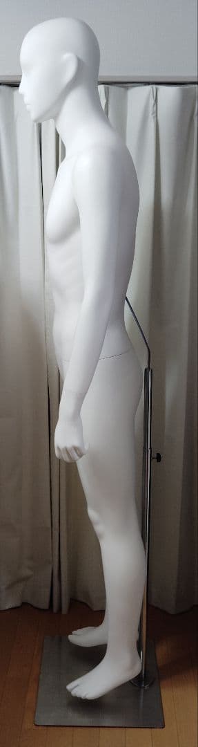 ディスプレイ用紳士マネキン　腰受け　メンズ　直立　FRP　衣装展示　店舗　手作り