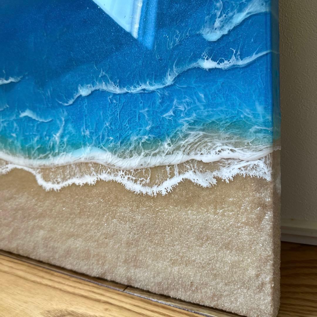 海アート　レジンアート　オーシャンアート　壁掛け　立体　大型　波アート