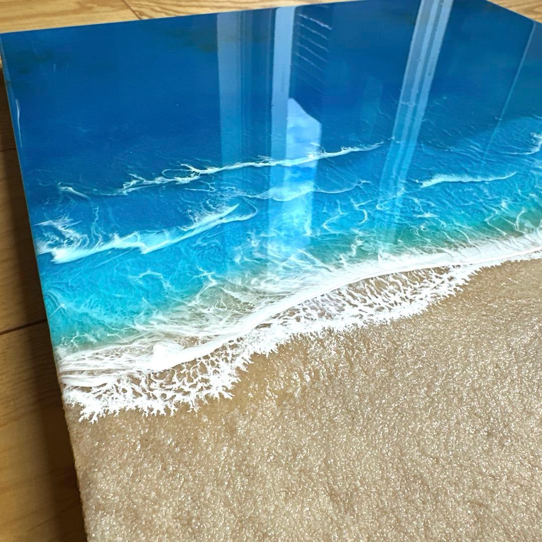 海アート　レジンアート　オーシャンアート　壁掛け　立体　大型　波アート
