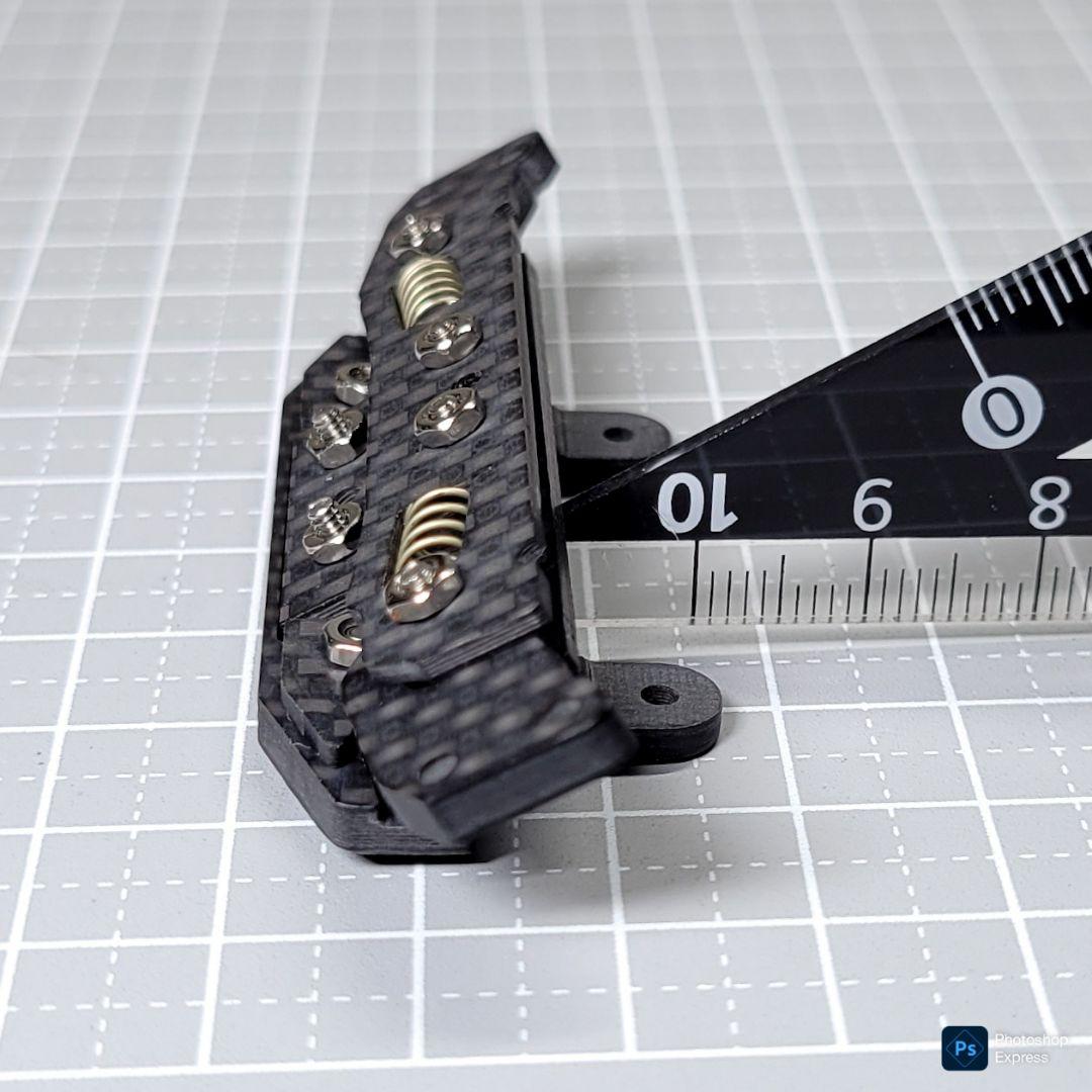 CNC立体加工 ヒンジ式AT機構 左右独立スラダン 純正カーボン プロトタイプ