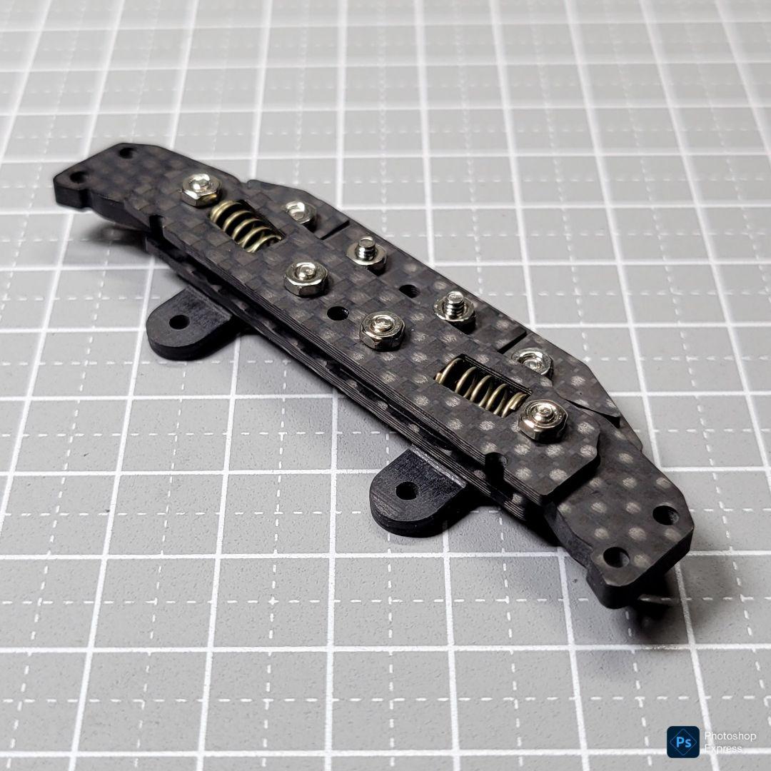 CNC立体加工 ヒンジ式AT機構 左右独立スラダン 純正カーボン プロトタイプ