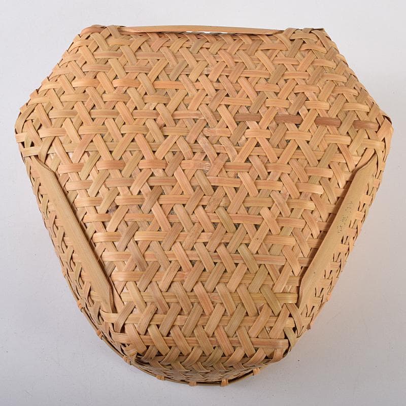 茶道具　長尾宗湖作　利休好　鱗形炭斗　堀内宗完(兼中斎)極め箱　V　R8844B